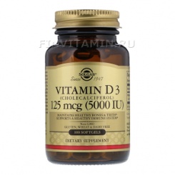 Solgar Витамин D3, холекальциферол, 5000 МЕ